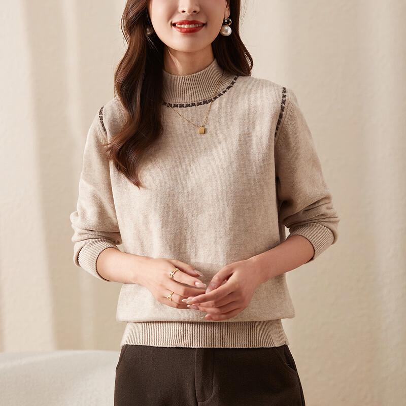 Jianhu Women's Warm High-Neck Pullover Sweater