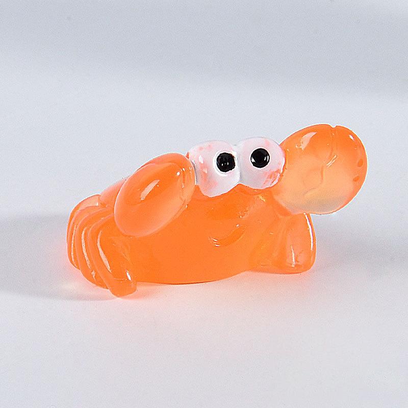 Miniaturas de animales marinos de resina luminosa en la oscuridad, adorno en miniatura para pecera, jardín, casa de muñecas, accesorios