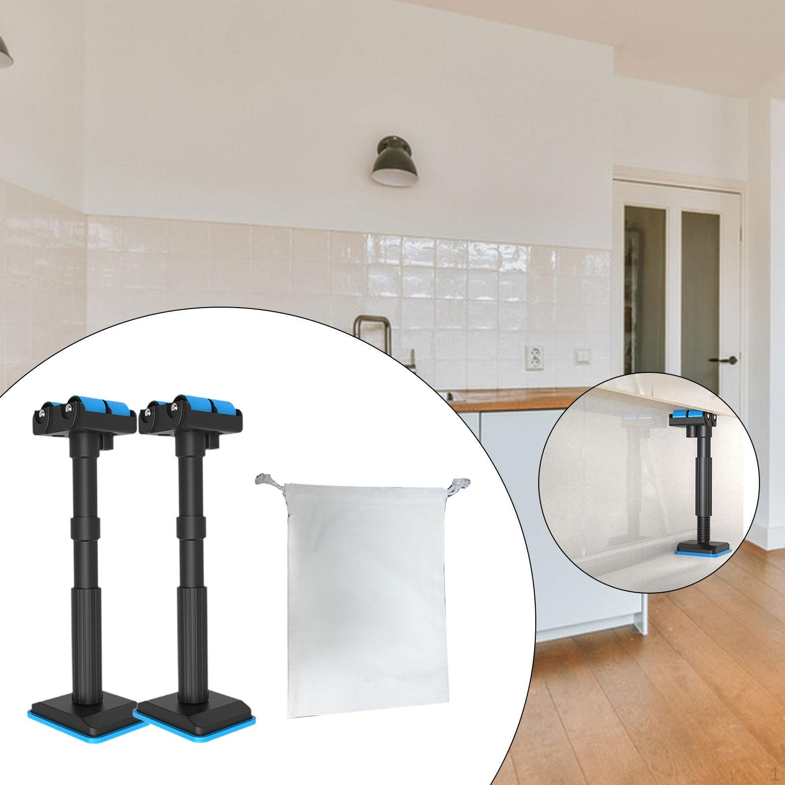 

2 Pieces Cabinet Jack Support Poles System Non Slip for under Counter Face Basin Undermount