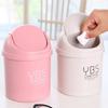 Candy Color Desktop Trash Can Trash Can With Lid Storage Bin Plastic Paper Basket Trash Can