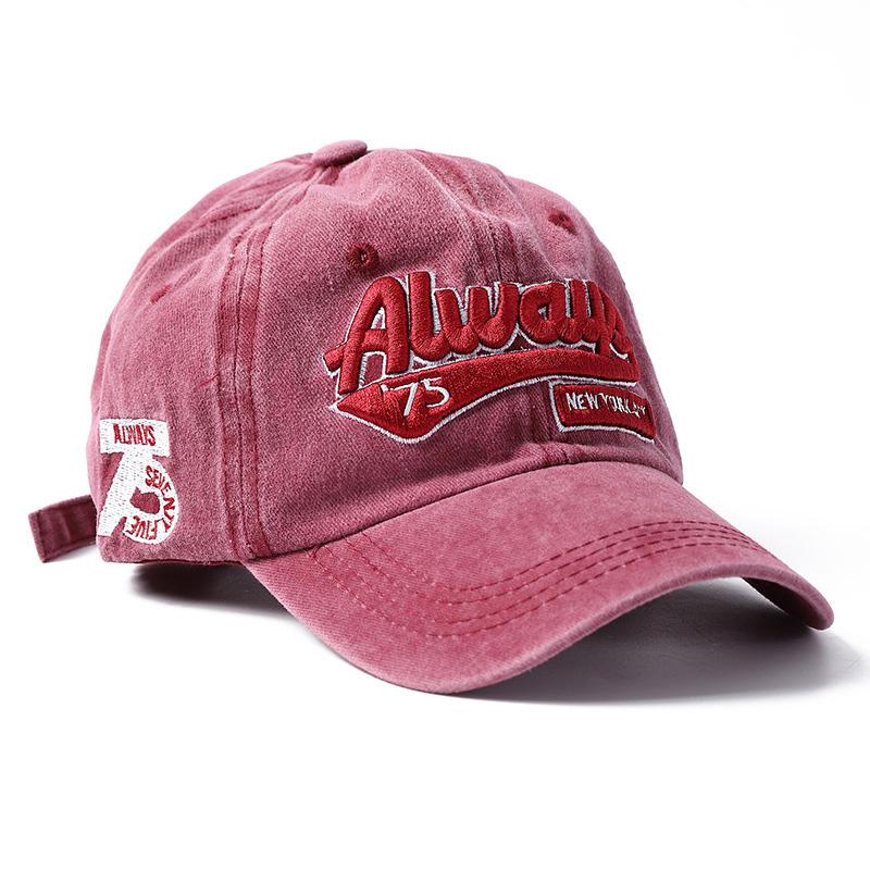 Retro Embroidery Letter Baseball Cap For Men Women Washed Cotton Outdoor Sport Sun Hats Unisex Snapback Dad Trucker Hip Hop Caps