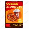 Vintage Pizza Tin Plate for Home Decor, Coffee, Donuts, Pizza, American, Kitchen, Home Decor, American Diner, Wall Posters, N375