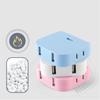 4 In 1 Rotatable Socket Converter Flat Pin Plug AC Outlet Extender Wall Tag Plug with 2USB Charge Adapter 180°Rotary