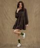 Manavis Seven Tiny Blossom Tiered Dress [Brown]