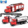 Hot-Selling Kids' Pull-Back Alloy Fire Rescue Ladder Truck Toy Model