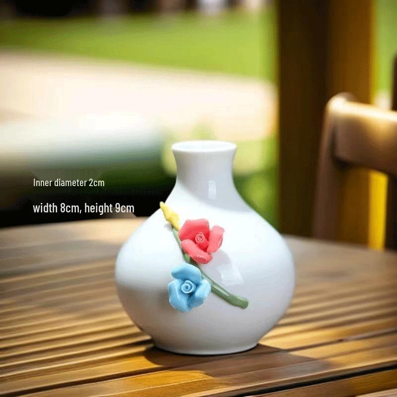 Hand-Pinched Ceramic Vase: Travel Souvenir & Home/Office Decor