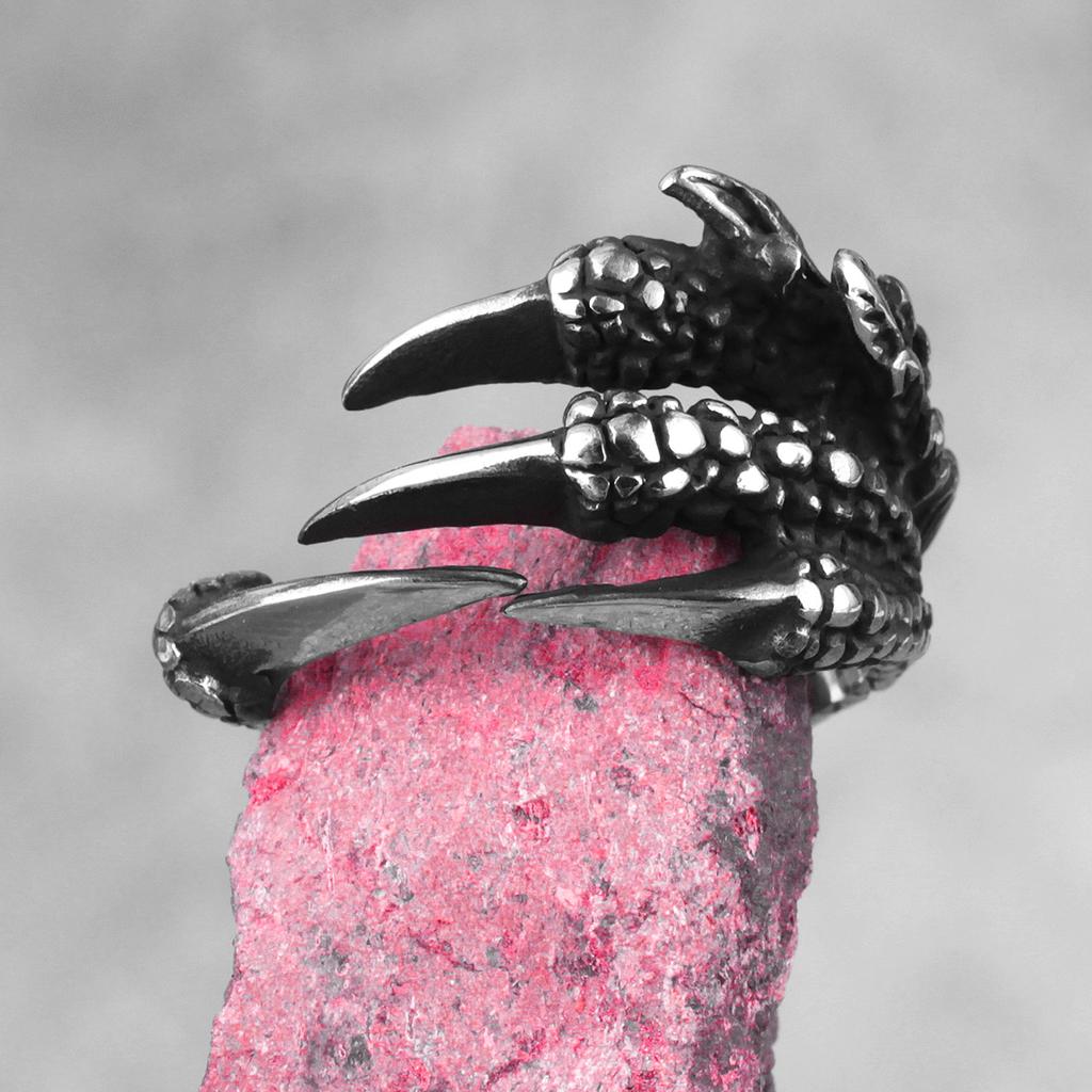 Evil Dragon Claw Stainless Steel Mens Rings Punk Hip Hop Personality for Male Boyfriend Biker Jewelry Creativity Gift