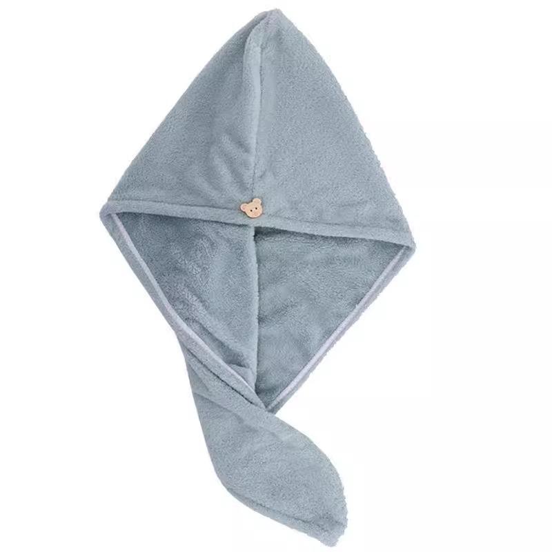 Women's Quick-Dry Double-Layer Coral Fleece Hair Cap