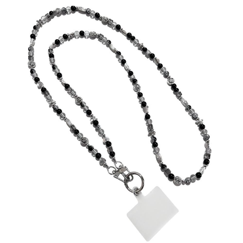 Love Heart Beaded Crossbody Phone Chain Anti Loss Phone Neck Straps  Mobile Phone Pendant