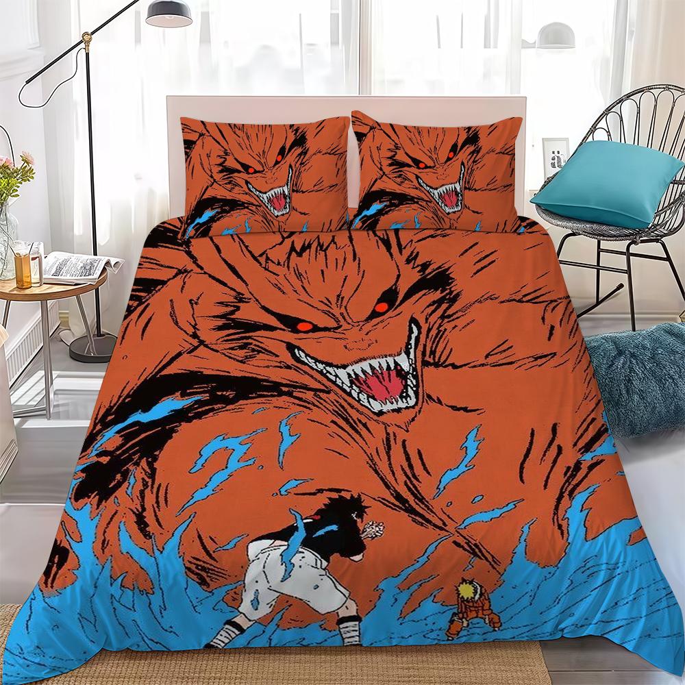 Anime N-Naruto Duvet Cover Set Home Style Bedding Soft Laundry Cotton Bed 3 Piece Set Student Dormitory Gift