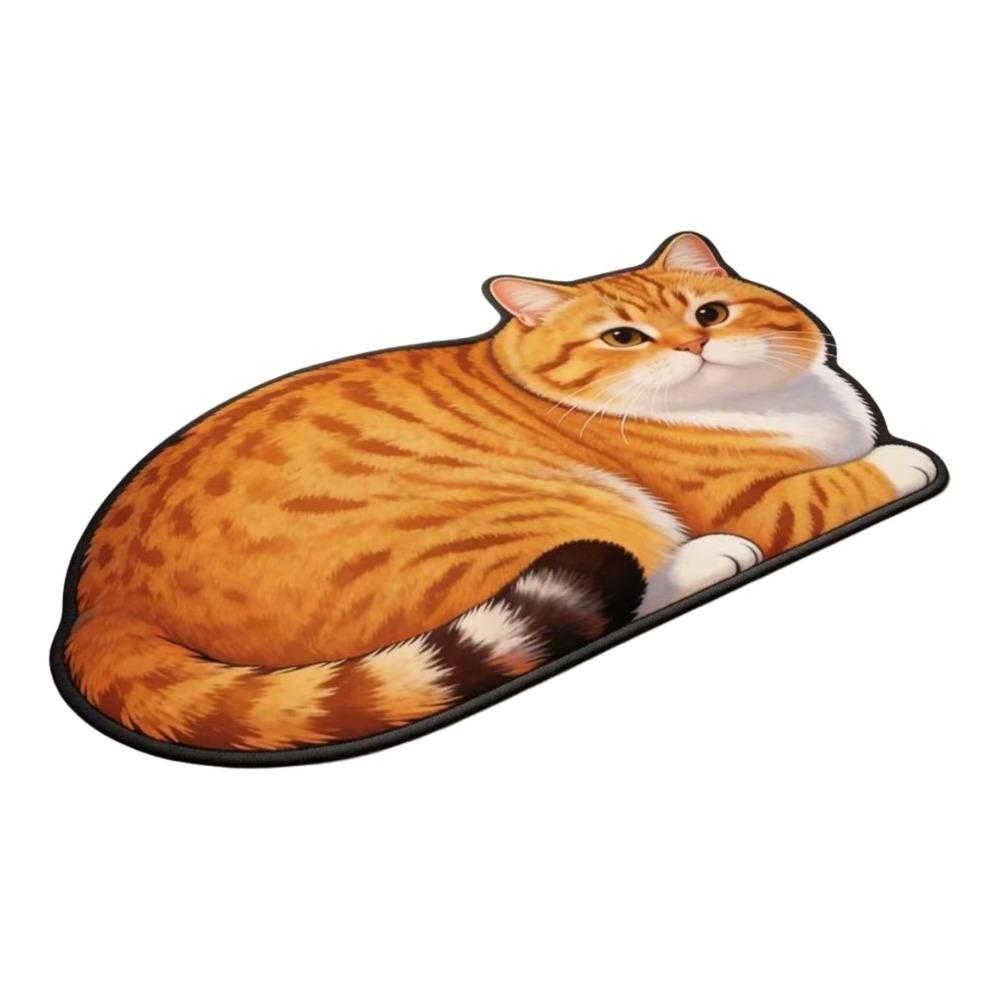 40*60cm Cute Cat Diatom Floor Mat Super Absorbent Wear Resistant Design Bathroom Carpet Soft Non-slip Simulation Cat Floor Mat