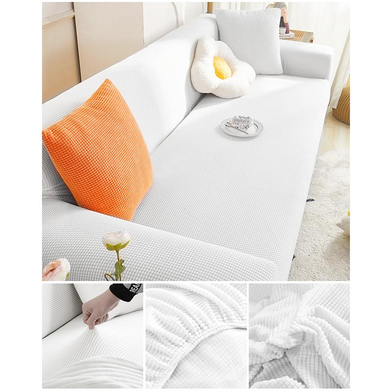 Elastic Jacquard Fabric Sofa Cover Stretch Couch Cover Sectional L Shape Sofa Slipcover Corner Case for Living Room 1/2/3/4 Seat