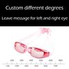 Adult -1.5 To -8.0 Myopia Electroplated Swim Glasses Waterproof Anti Fog Swim Goggles Custom Different Left Right Eye Degrees