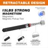 BHBL 3 Pack Magnetic Pickup Tool- Extendable Magnet, Telescopic Magnetic Pick-Up Tool, Bendable Flexible Magnetic Pickup Tool