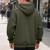 Men's Casual Loose Color Zippered Fleece Hooded Sweatshirt Sports Jacket