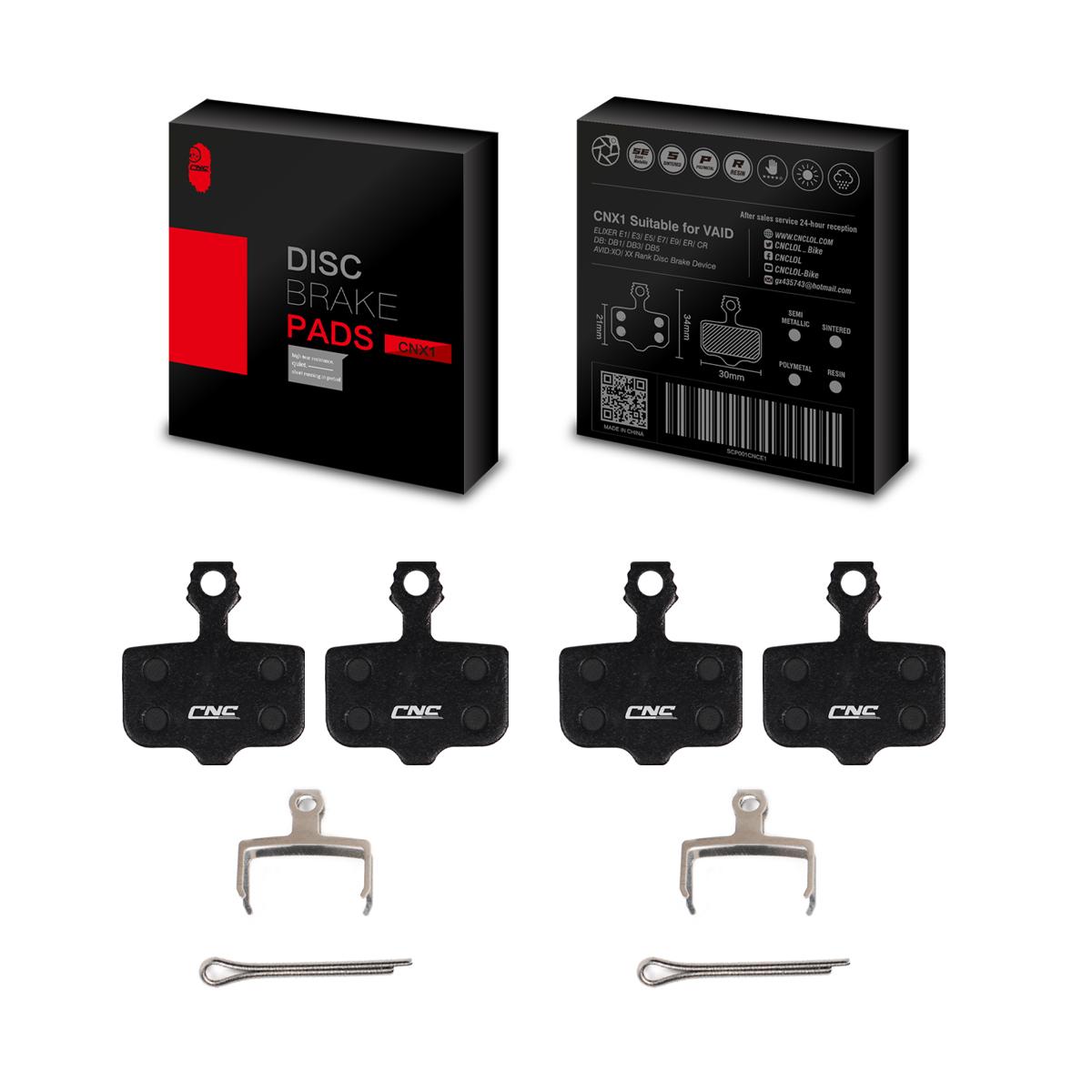 

SUNTNUR MTB Brake Pads For SRAM LEVEL T TL DB1 3 5 AVID ELIXIR1 3 5 7 R CR CR-MAG Resin/Ceramic/Sintered Disc Brake Pads 2 Pairs Organic Resin Black