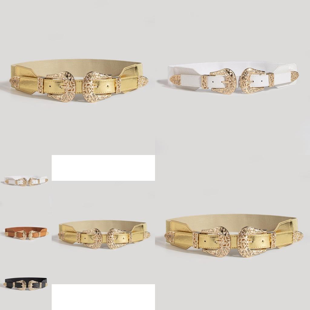 Fashionable Denim Waist Belt With Metal Buckle For Women Casual And Party Outfits