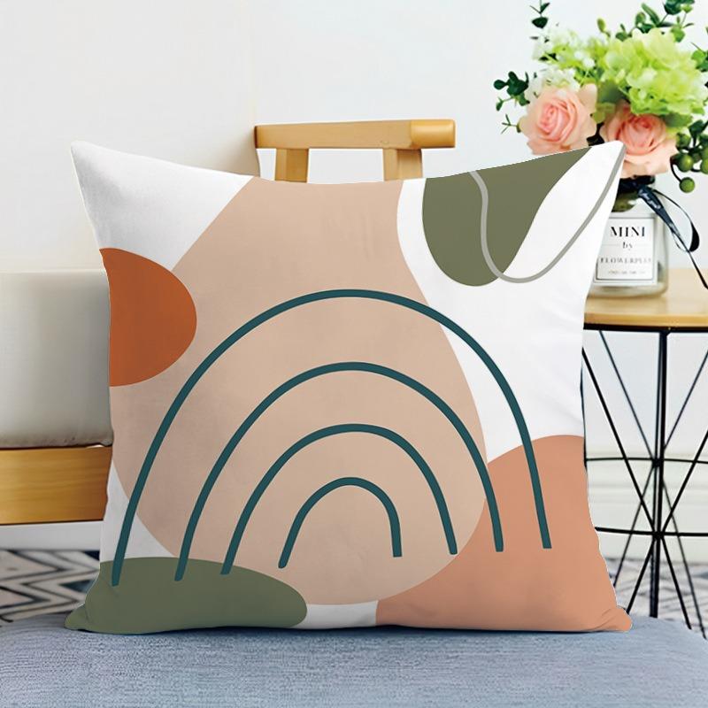 Morandi Simple Printed Decorative Pillowcase Bedroom Living Room Square Cushion Pillowcase