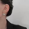 European & American C-Shaped Heart Velvet Stud Earrings for Women – Elegant Korean Style Accessories.