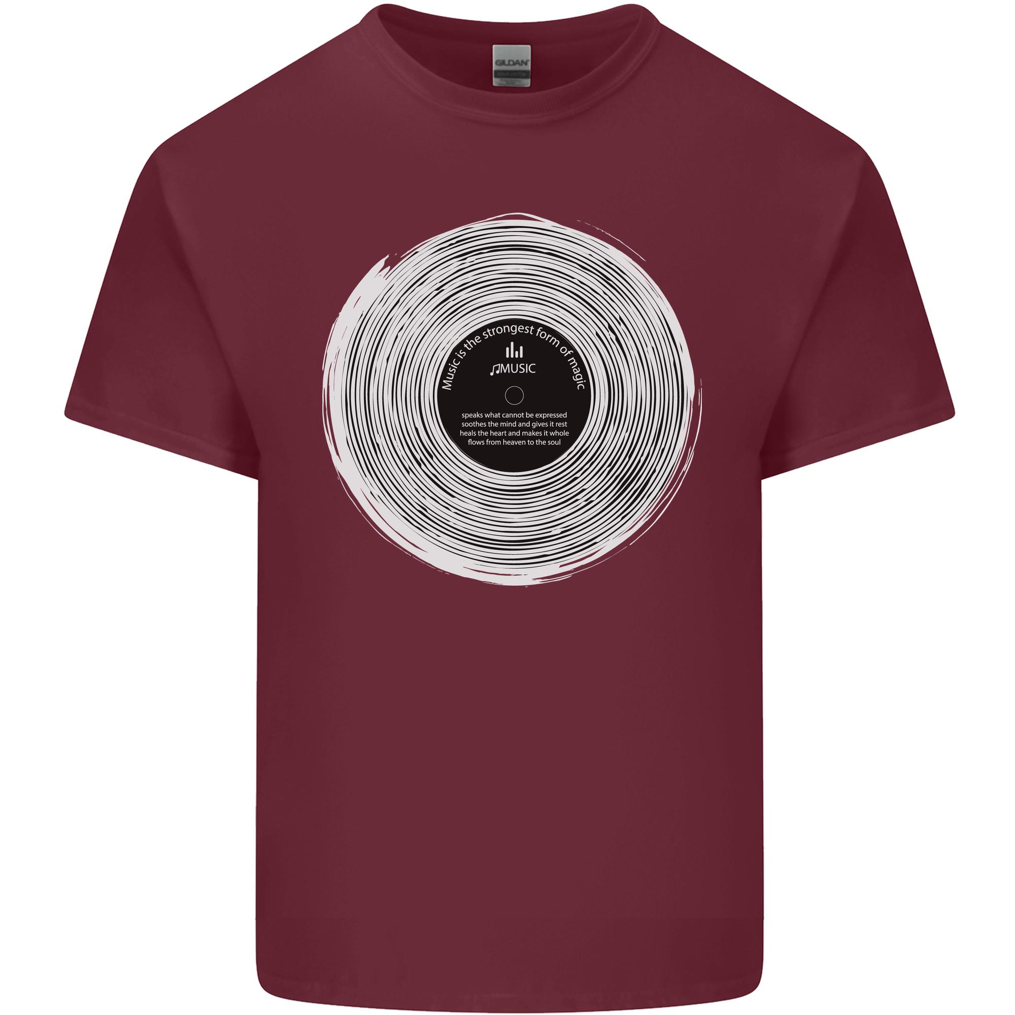 Music Magic Vinyl LP Turntable DJ Unisexs Light Cotton TShirt S