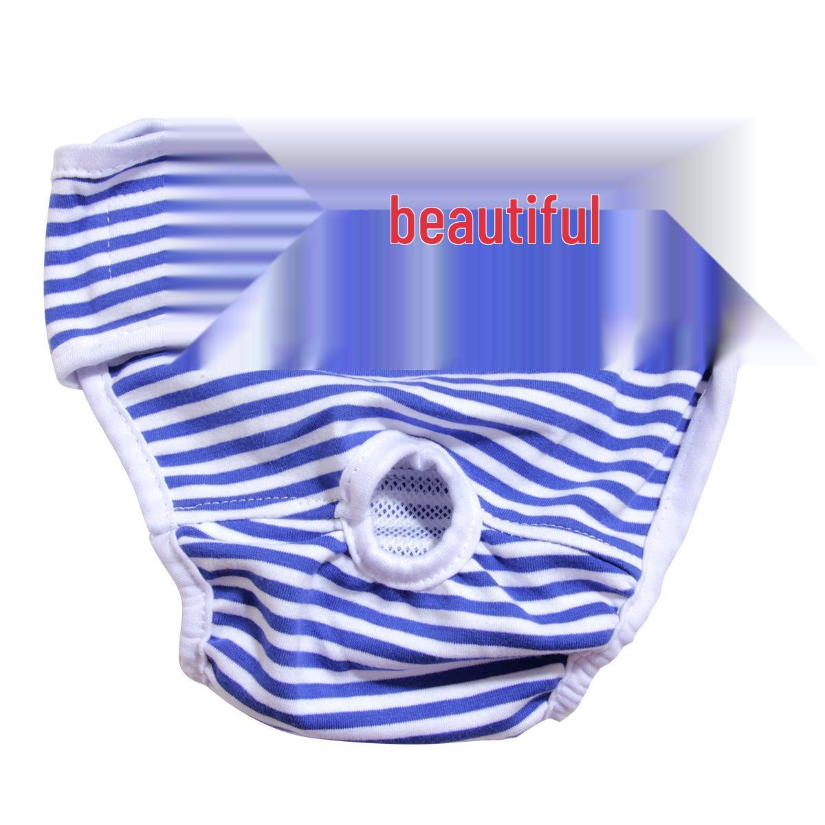 

Pet Sailor Suit Physiological Velcro Panties - 3 Colors S синий