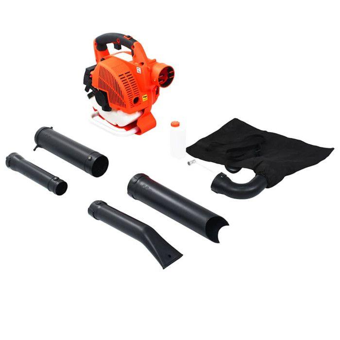 Souffleur à feuilles - vidaXL - 3 en 1 - 26 cc - 265 km/h - Orange et Noir