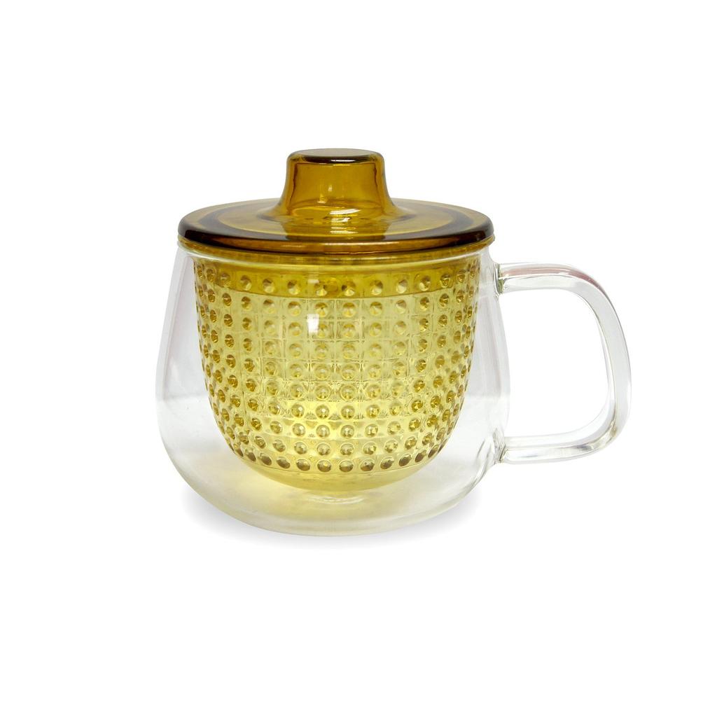 KINTO UNITEA Unimug, 350ml, Yellow, Heat-Resistant Glass, 22915