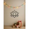 Wrought Iron Lotus Wall Sculpture Spiritual Yoga Room Decor Metal Art Meditation Gift Home Bedroom Living Room Modern Decoration Two Sizes