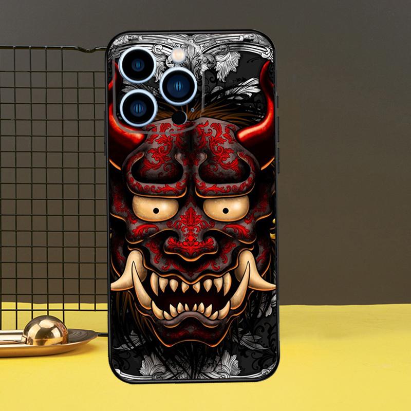Japanese Hannya Mask Phone Case For iPhone 16 15 14 13 12 11 Pro Max X XR XS Max 7 8 Plus 12 13 Mini Back Cover