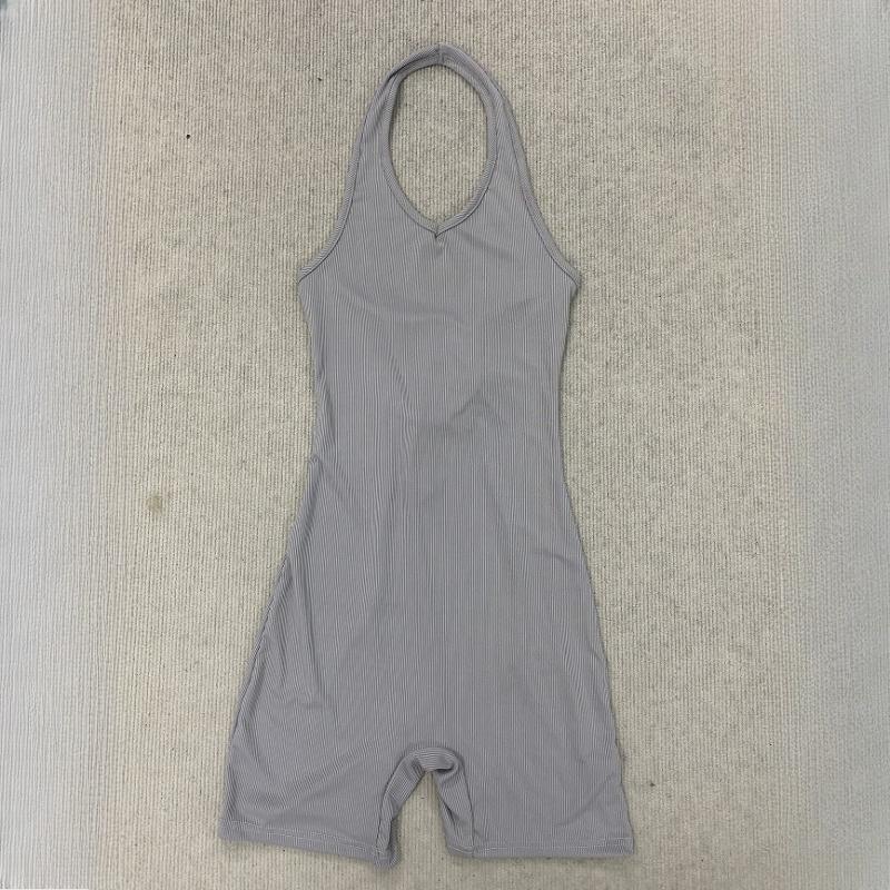 Summer Sexy Deep V Solid Color Hanging Neck Bareback Strap Fashion Jumpsuit Women's Clothing