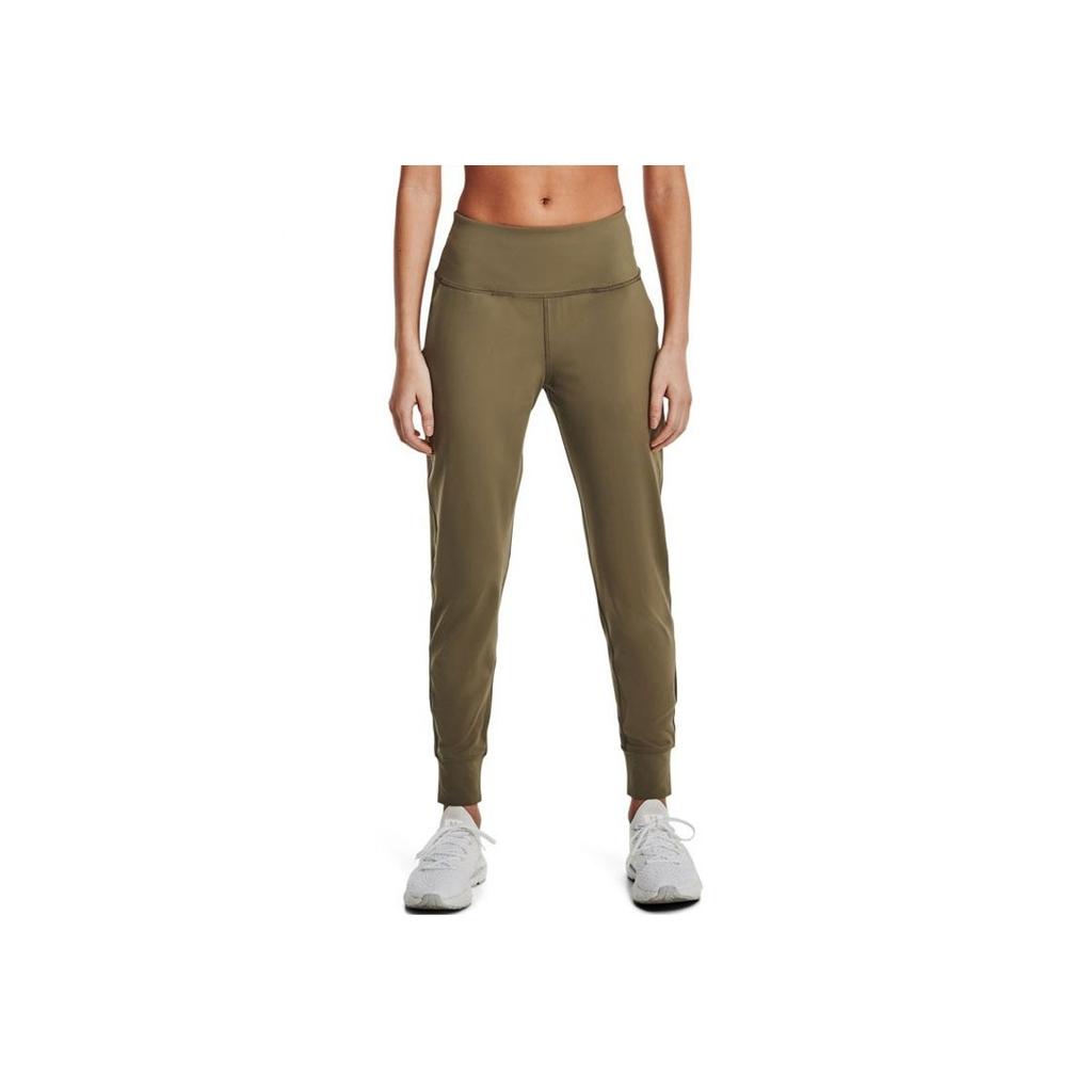 Under Armour Logo Solid Color Training Slim Fit Pants Women Pants Olive-Green 1371021-361