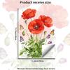 Creative Poppy Flower Butterfly Static Cling Window Sticker for Bedroom Living Room Balcony Glass Decor