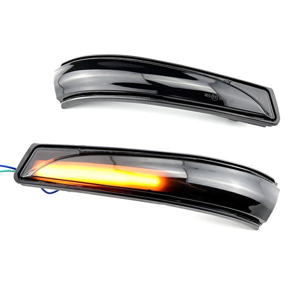 1 Pair Flowing LED Turn Signal Rearview Mirrors, Black ABS, Ideal for Modern Vehicles