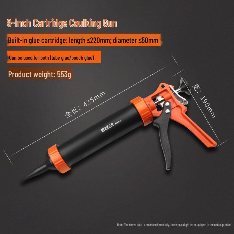 Glass Glue Gun - Silicone Caulking and Sealant Tool for Home Use