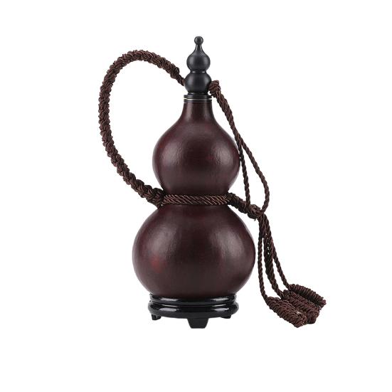 Wine Gourd Water Bottle Sun Wukong Inspired Water Bottle for Gym Travel Traditional Chinese Design Hand-Woven Knots