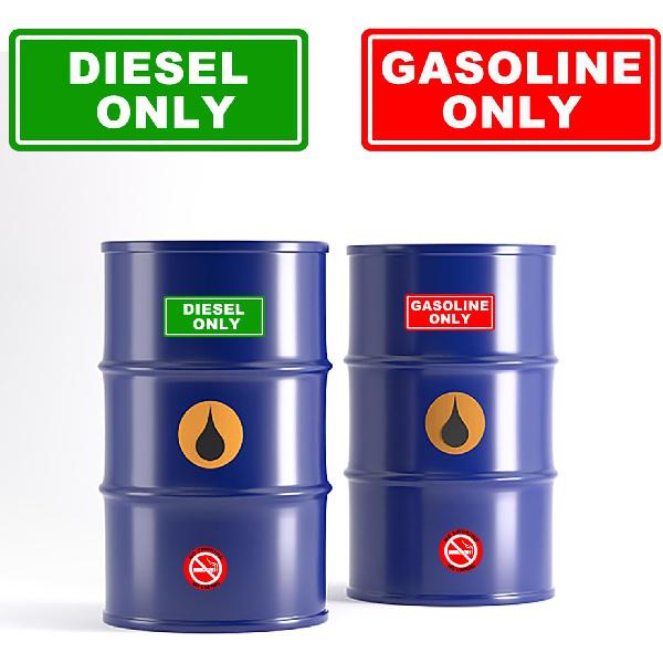 10Pc Diesel Only And Gasoline Only Stickers For Fuel Tank | Vinyl Waterproof And Sunburn Resistant Diesel Only & Gasoline Only Decals For Fuel