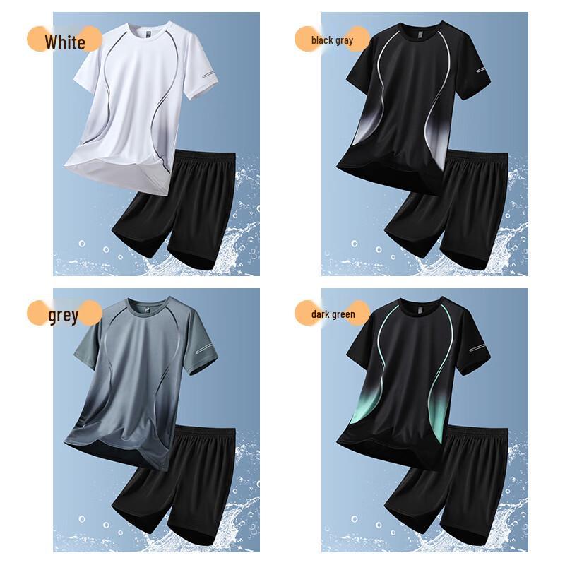 Jeanswest Men's Ice Silk Quick-Dry Sports Two-Piece Set
