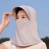 Staubdichter Sonnenschutz Gesichtsmaske Einfarbige UV-Schutzschleier Dünne Eis-Seidenmaske Radfahren