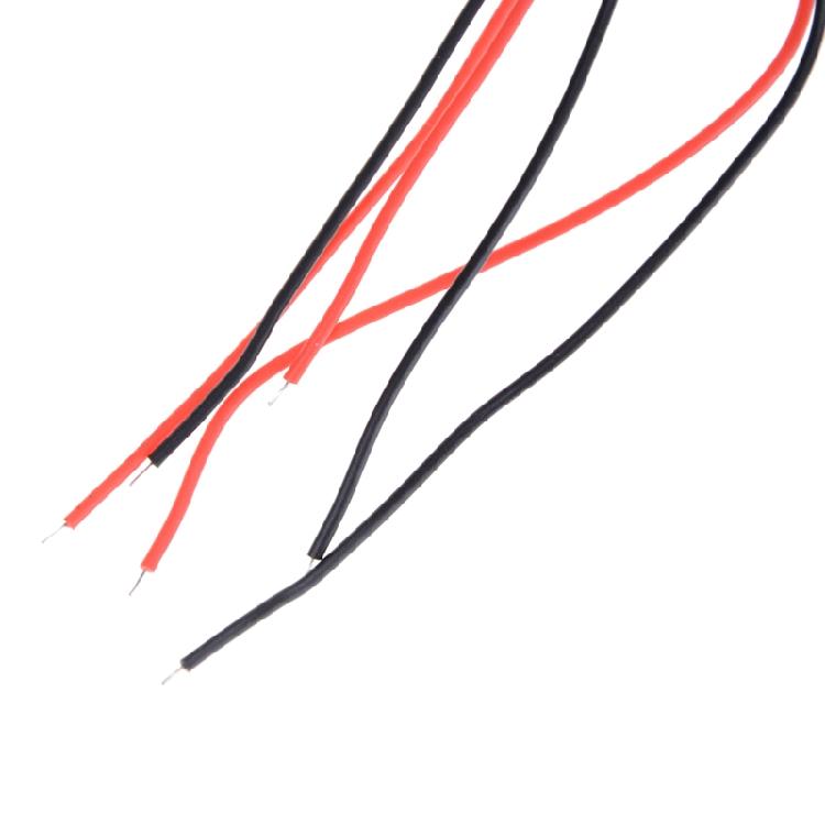 10 Pack 9V Battery Clip I Type Faux Leather Black Red Wires Leads Length 5.9"