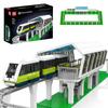 Mould King 12040 Italian Marconi Express Light Rail Train Model Building Block Remote Control and App Dual Diesel Locomotive Train Model for Kids Kit,