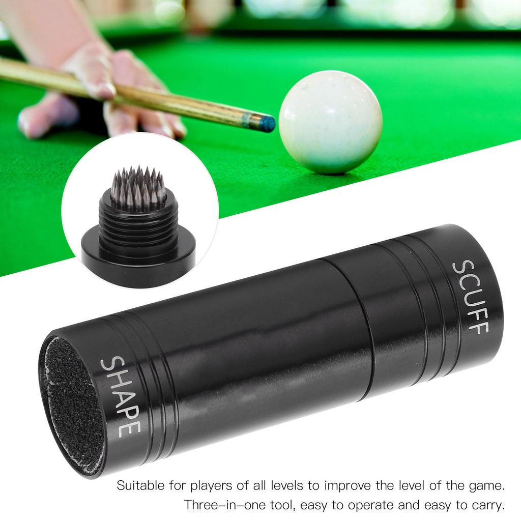 Billiard Cue Tip Alloy Repair Tool 2265 Frosted Needle Punch 3 In 1 Cue Care Tool
