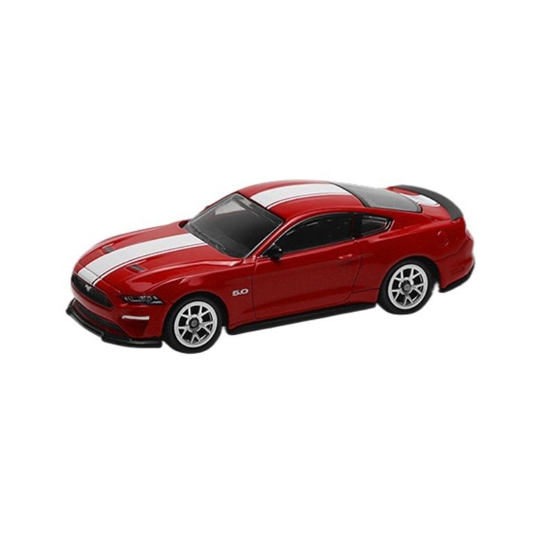 1/64 Ford Mustang GT Miniaturní model CCA MSZ 3" Zinková slitina Hračka Auto Vozidlo Volná kola Kovový odlitek Kolekce Dárek pro děti