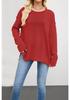 2026 European & American Women's Solid Color Knit Pullover - Autumn/Winter Loose Fit, Round Neck Sweater.