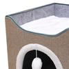 Cat Bed Cube Condo Dog Removable Cushion with Pet House for Multi Small