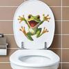 Funny Big-Eyed Cartoon Frog Toilet Seat Sticker Bathroom Decor Removable Self-Adhesive Decal