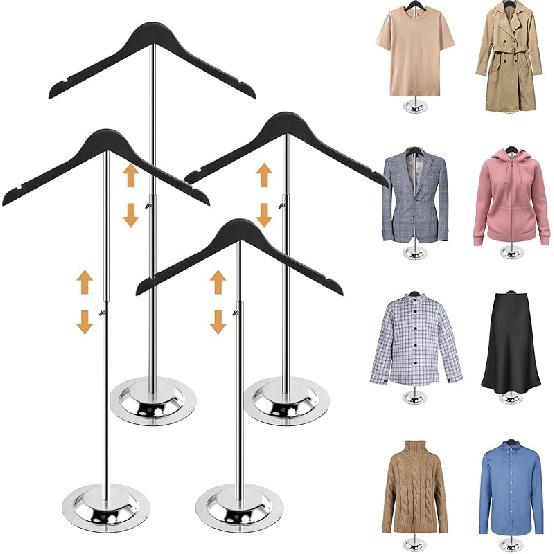 20-35 Inch Height Adjustable Shirt Display Stand T Shirt Display Stand for Vendors Shirts Rack for Clothing Dress Garment Coat Retail Black 1 1 Pcs чёрный 6630₽