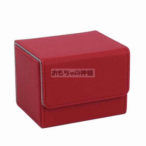 Toy God Trading Card Deck Case, Leather Card Case Holder Storage, Small (Small/Red)
