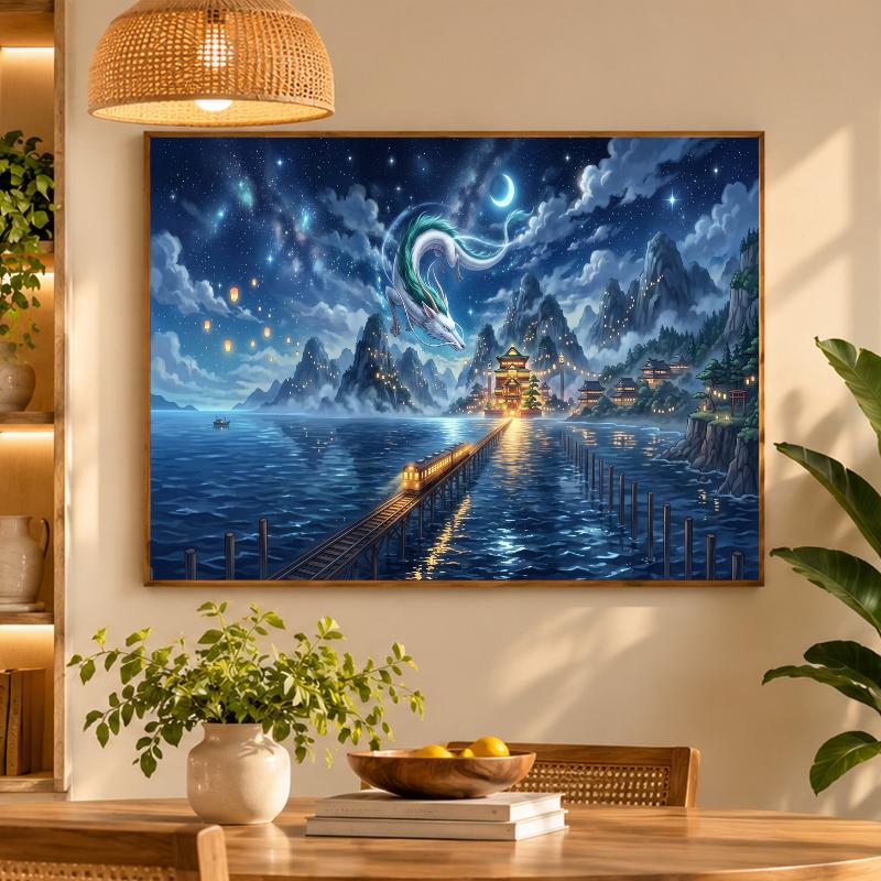 5D Diamond Painting Spirited Away DIY Full Drill Diamond Art Kit Home Decoration