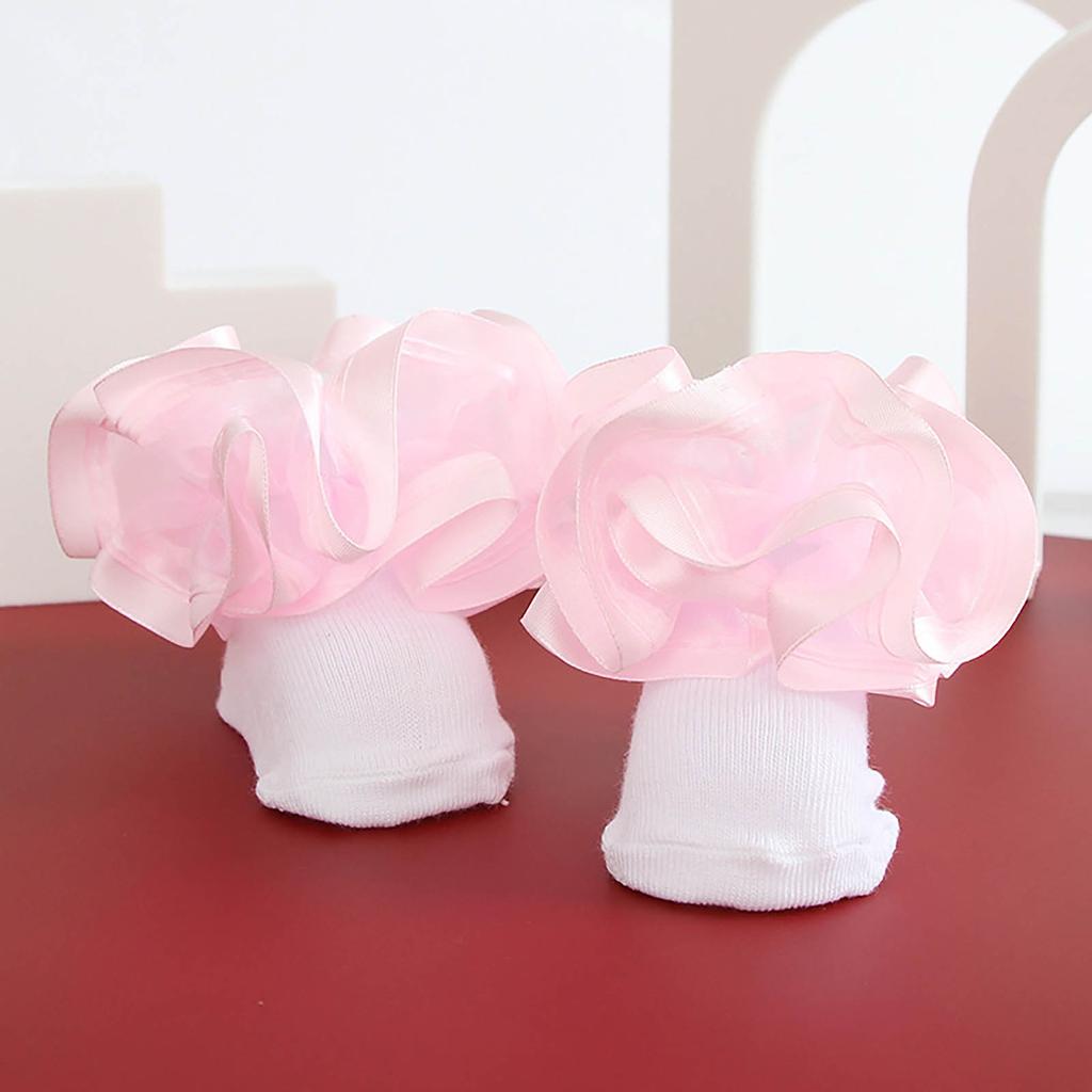 Sagit Ruffle Socks, Lace Frilly Princess Dress Socks Little Girl Big Ruffle Socks For Newborn/Infant/Toddler/Little Girls