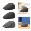 Beret Hat Flap Cabbie Warm Spring Headwear Adjustable Men Plaid Flat Cap Newsboy for Hiking